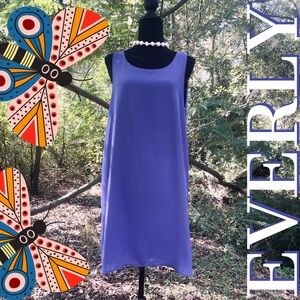 Everly Purple Sleeveless Shift Dress Medium